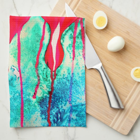 Bloedbloemen Theedoek (Quarter Fold)