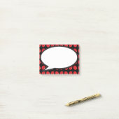 Bloedcellen spraakbel post-it® notes (Op bureau)