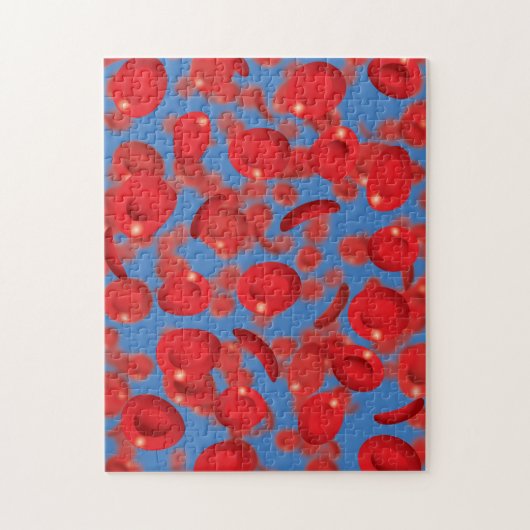 Bloedcellen Wetenschapsbiologie Legpuzzel (Verticaal)