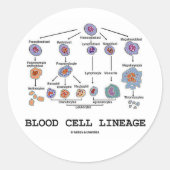 Bloedcellijn (Biologie Gezondheidsgeneeskunde) Ronde Sticker (Voorkant)