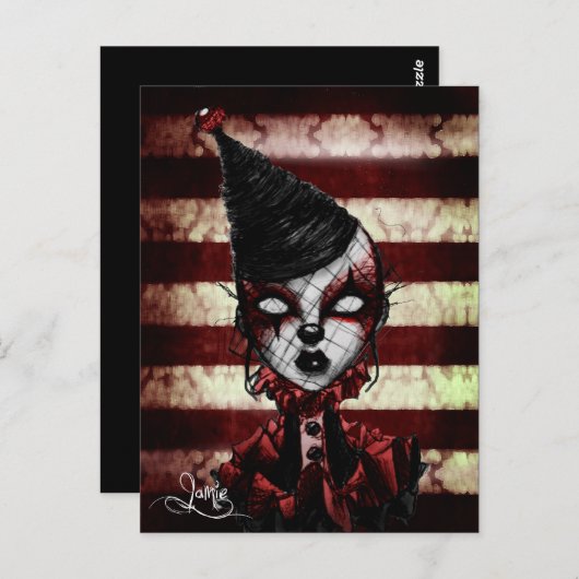 bloedclown briefkaart (Voorkant / Achterkant)