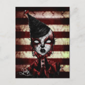 bloedclown briefkaart (Voorkant)