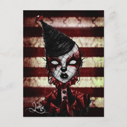 bloedclown briefkaart (Voorkant)