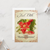 Bloeddagbloemen op 13 juli "Gladiolus" Kaart (Voorkant / Achterkant in situ)