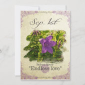 Bloeddagbloemen op 1 september "ballonbloem" kaart (Voorkant)