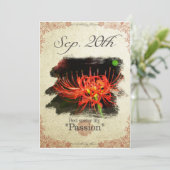 Bloeddagbloemen op 20e "Rode spinlly" Kaart (Staand voorkant)