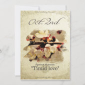 Bloeddagbloemen op 2 oktober "Abrikozenbloesem" Kaart (Voorkant)