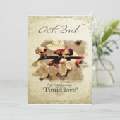 Bloeddagbloemen op 2 oktober "Abrikozenbloesem" Kaart (Staand voorkant)