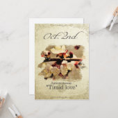 Bloeddagbloemen op 2 oktober "Abrikozenbloesem" Kaart (Voorkant / Achterkant in situ)