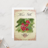 Bloeddagbloemen op 5 november "Pentas" Kaart (Voorkant / Achterkant in situ)