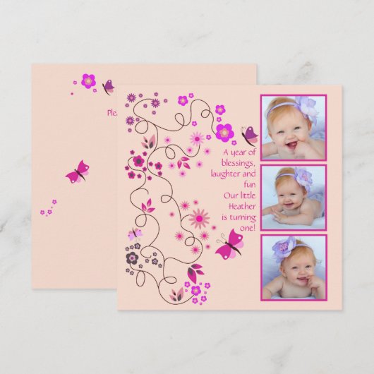 Bloeddans - Fotouitnodiging Kaart (Voorkant / Achterkant)