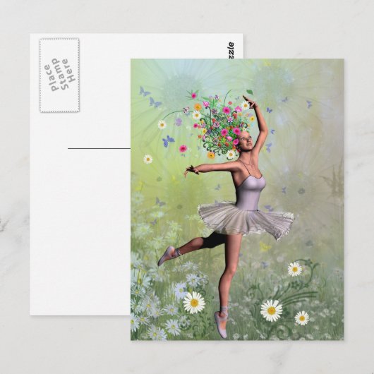 Bloeddanser Briefkaart (Voorkant / Achterkant)