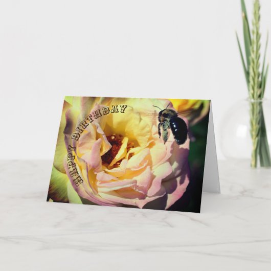 Bloeddatum bijen en Rozen Kaart (Voorkant)