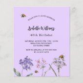 Bloeddieren overtreden roze budgetuitnodiging (Voorkant)