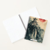 Bloeddmaan Pagode Inktwassing Notitieboek (Binnen)