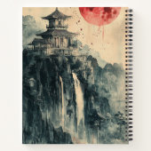 Bloeddmaan Pagode Inktwassing Notitieboek (Achterkant)