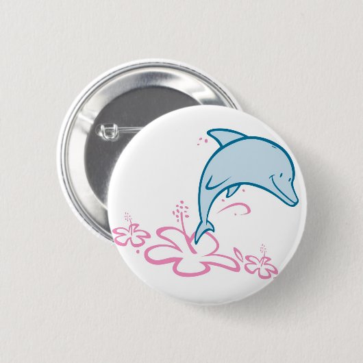 Bloeddolfijn Ronde Button 5,7 Cm (Voorkant /achterkant)