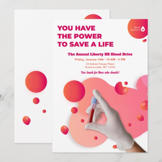 Bloeddonatie Kaart (Voorkant / Achterkant)