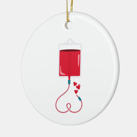 Bloeddonatie Keramisch Ornament (Links)