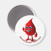 Bloeddonatie, type bloed magneet (Voorkant / Achterkant)