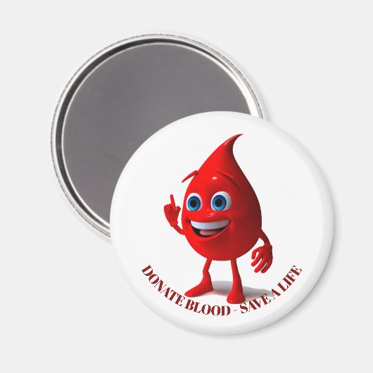 Bloeddonatie, type bloed magneet (Voorkant / Achterkant)