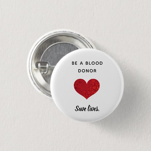 Bloeddonor - Bespaar levens - Ronde Button (Voorkant /achterkant)