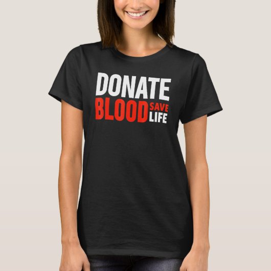 Bloeddonor bloed - Werelddag bloeddonatie T-shirt (Voorkant)