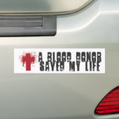 Bloeddonor Bumpersticker (Op auto)