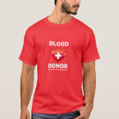 Bloeddonor Hart kruis (mensen leven wanneer..) T-shirt (Voorkant)