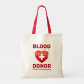 Bloeddonor - Hart w Cross (mensen leven wanneer..) Tote Bag (Achterkant)