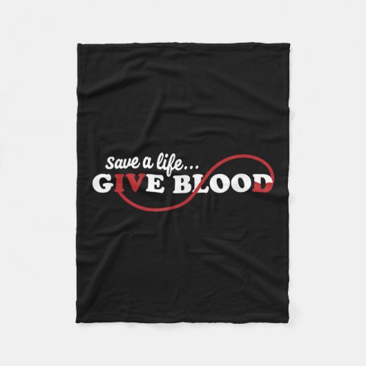 Bloeddonor redt een leven en geeft bloeddonatie fleece deken (Voorkant)