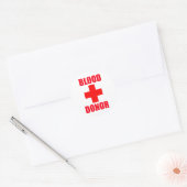 Bloeddonor Ronde Sticker (Envelop)