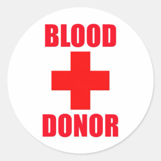 Bloeddonor Ronde Sticker