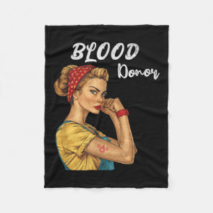 Bloeddonor Vrouwen Bandana Leeft Bloeddonatie Awa Fleece Deken