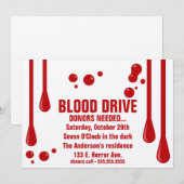 BLOEDDONOREN HEBBEN Halloween Invitation NODIG Kaart (Voorkant / Achterkant)