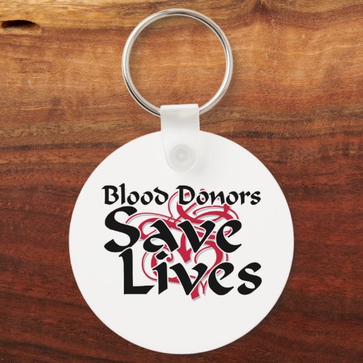 Bloeddonoren redden levens sleutelhanger (Voorkant)