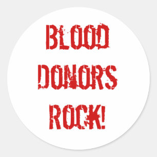 BloedDonorsRock! Ronde Sticker