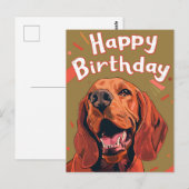 Bloeddorst Happy Birthday Briefkaart (Voorkant / Achterkant)