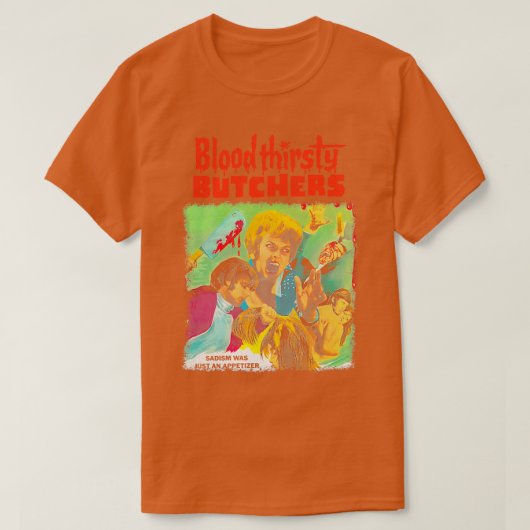 Bloeddorstige Slagers Midnight Video Cult Horror M T-shirt (Design voorkant)