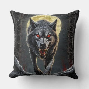 bloeddorstige wolf kussen