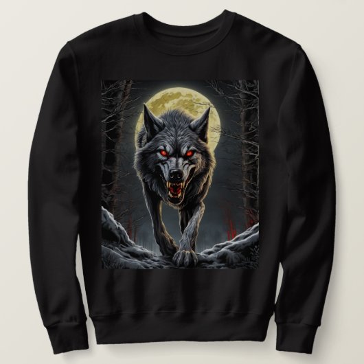 bloeddorstige wolf trui (Design voorkant)