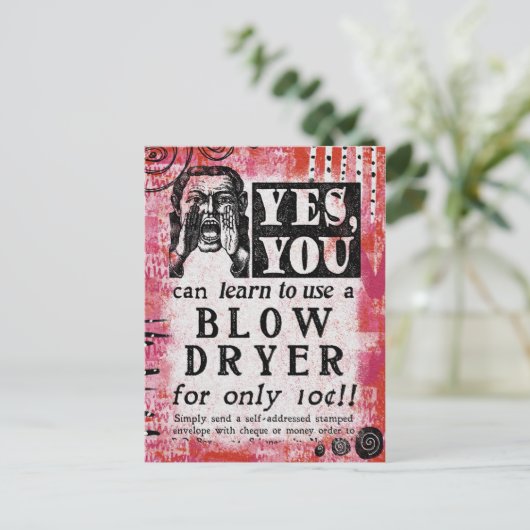 Bloeddroger - Funny Vintage Ad Briefkaart (Staand voorkant)