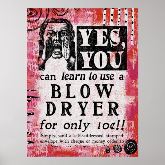 Bloeddroger - Funny Vintage Ad Poster (Voorkant)