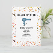 Bloeddroger Terrazzo Salon Openen Kaart (Staand voorkant)