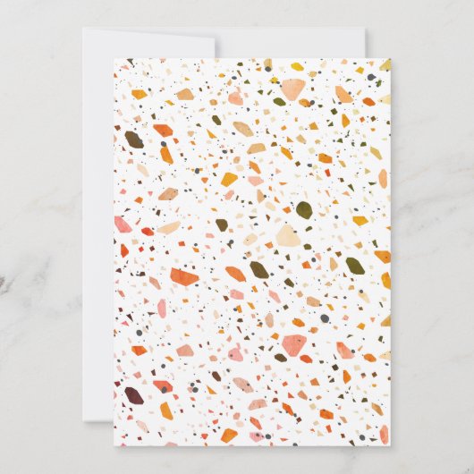 Bloeddroger Terrazzo Salon Openen Kaart (Achterkant)