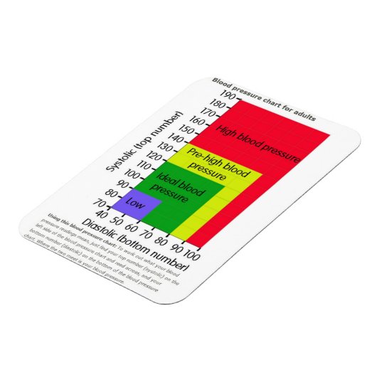 BLOEDDRUK CHART MAGNET MAGNEET (Linkerzijde)