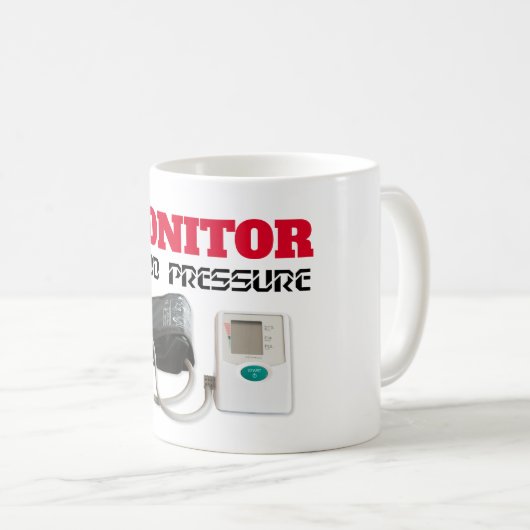 Bloeddruk controle koffiemok (Voorkant rechts)