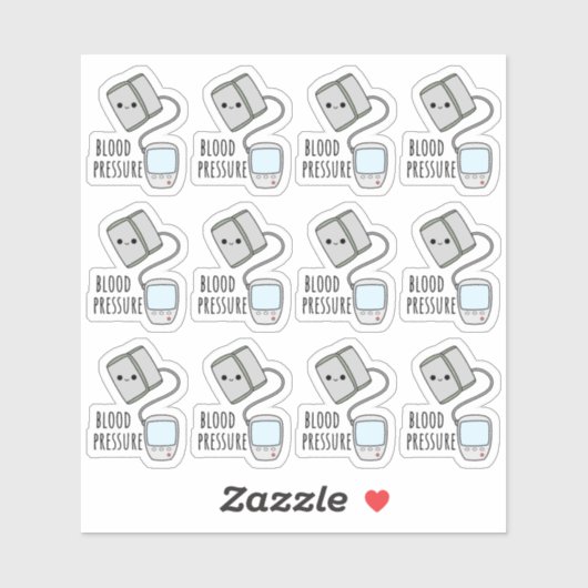 Bloeddruk Gezondheidszorg Tracking Schrijf-op Labe Sticker (Vel)