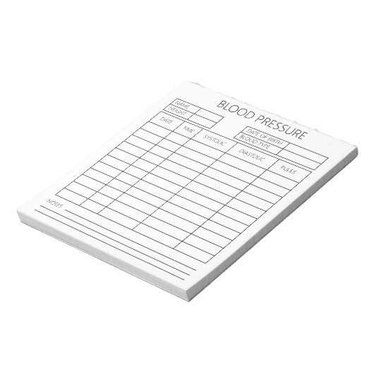 Bloeddruk Notitieblok (Linkerzijde)