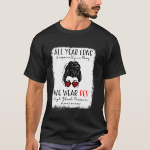 Bloeddrukbewustzijn Rommelige Knot Cardiologie T-shirt